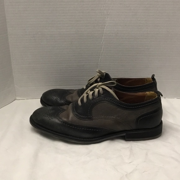 J and M grey and black dress shoes - Picture 7 of 10